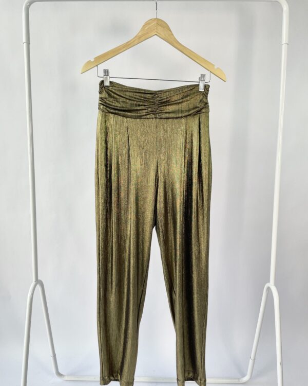 Calça metalizada dourada FERNANDA CHIES - P - VENDIDO SISTEMA OTO
