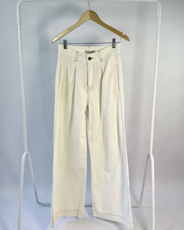 Calça wid leg off white CAROL BASSI - 36 - VENDIDO SISTEMA OTO