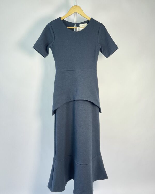 Vestido azul texturizado FERNANDA DI BIASE - P - VENDIDO SISTEMA OTO