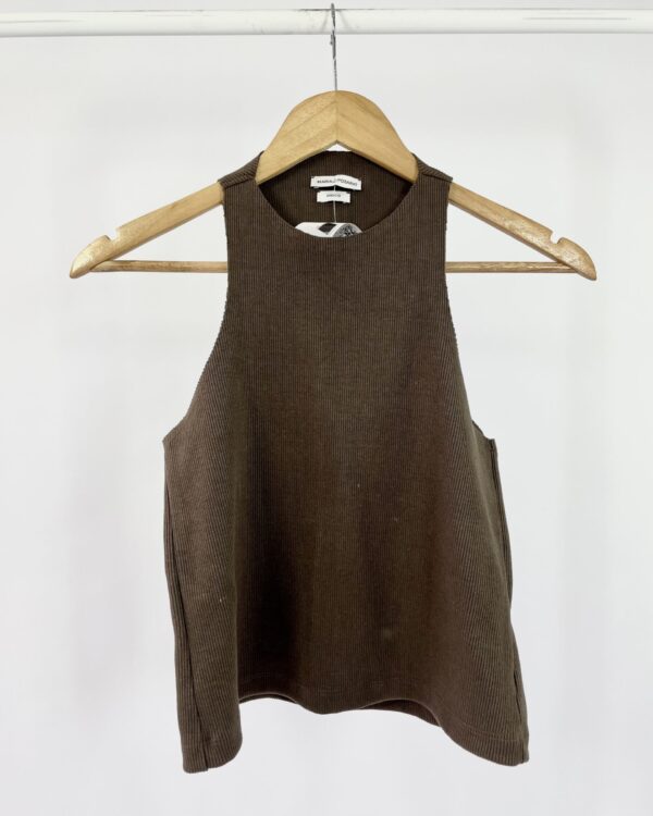 Regata canelada marrom MARIA DO ROSARIO - U