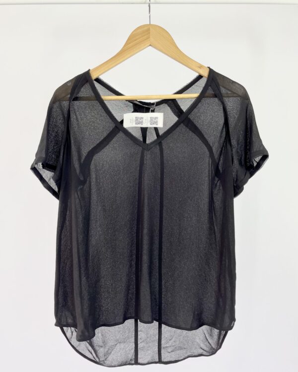Blusa preta transparencia MARIA FILO - M - VENDIDO SISTEMA OTO