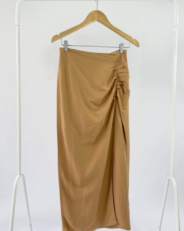 Saia midi drapeada marrom VIX - 36 *coleção atual* - VENDIDO SISTEMA OTO