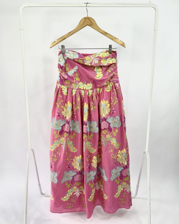 Saia longa rosa bordados CRIS BARROS - 36