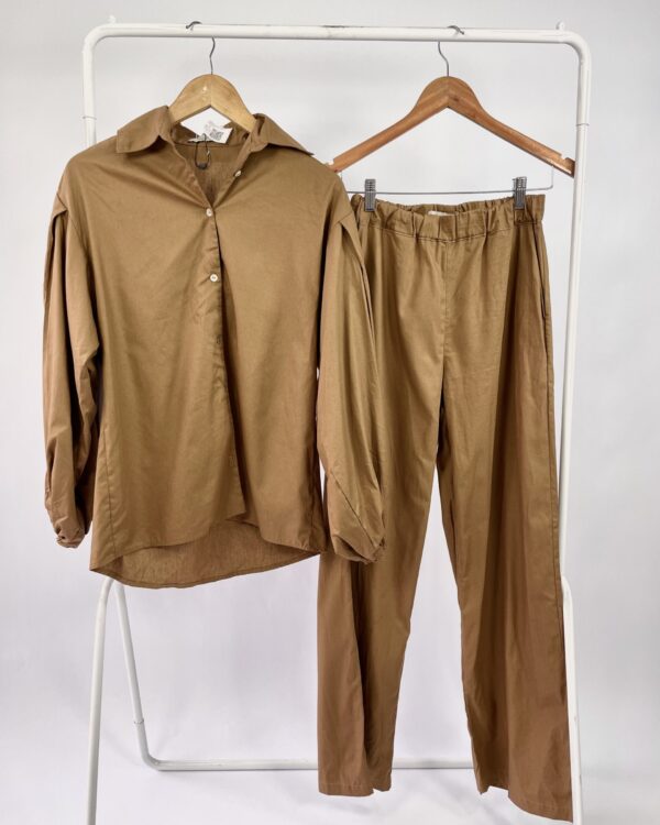 Conjunto marrom calça e camisa ELIZA LAGE - 36