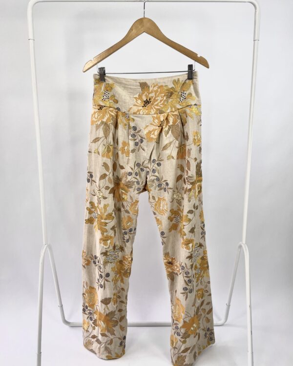 Calça linho com bordados CRIS BARROS - 38