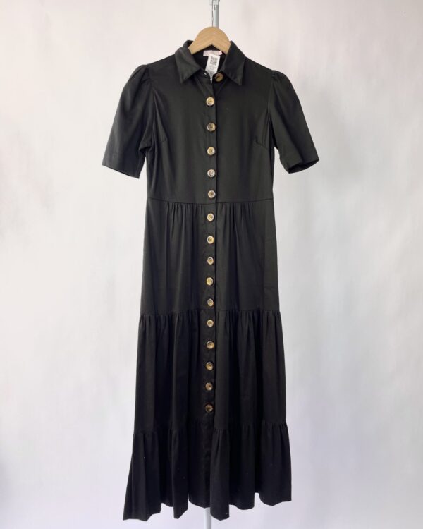 Vestido longo preto botões VANVAN - PP *nunca usado* - VENDIDO SISTEMA OTO