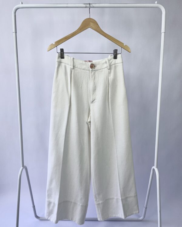 Calça branca linho PANTÔ - P - vendido sistema oto