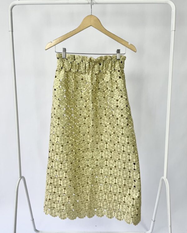 Saia dourada bordada longa VANVAN - P *nunca usado* - VENDIDO SISTEMA OTO