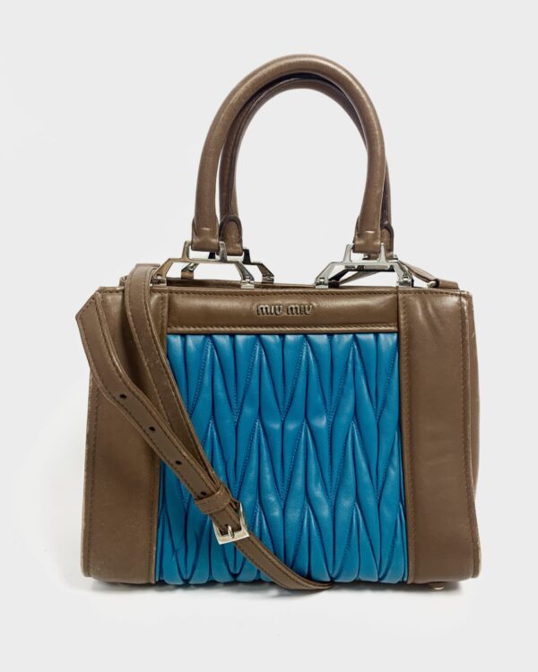Bolsa marrom e azul MIUMIU - VENDIDO SISTEMA OTO