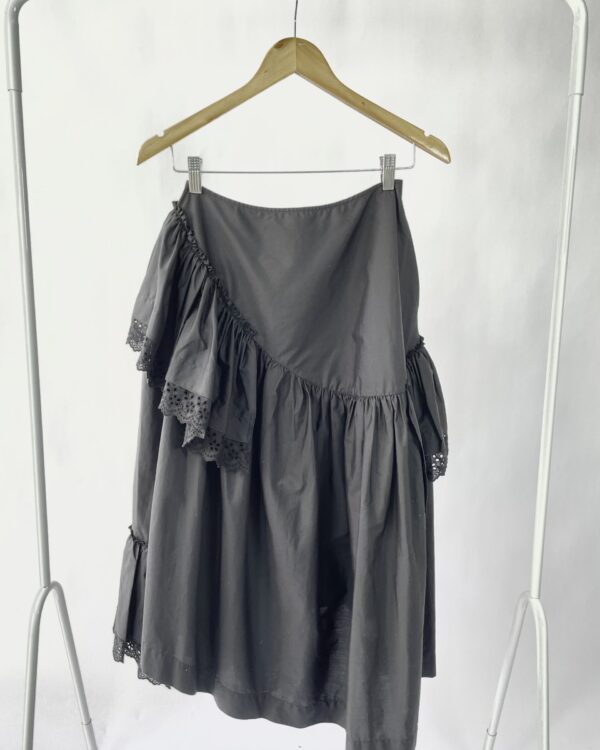 Saia midi algodão detalhes renda SIMONE ROCHA - 36 VENDIDO SISTEMA OTO