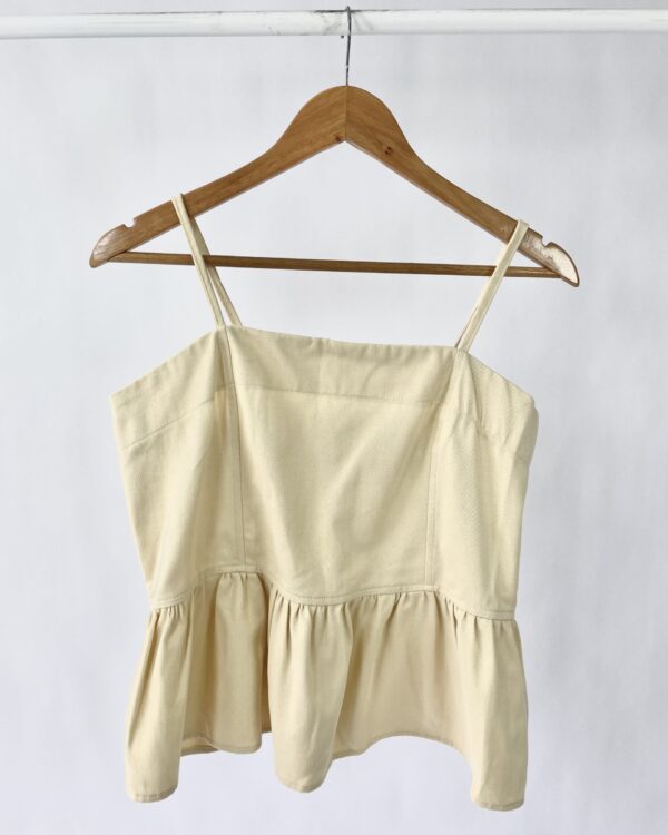 Blusa sarja amarela alça fina VANVAN - M *nunca usada* - VENDIDO SISTEMA OTO