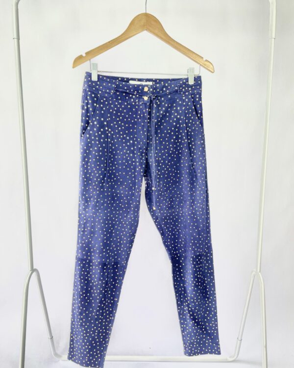 Calça chamois azul com estrelas douradas LICA MELZER + GUGA GONÇALVES -34 - DEVOLVIDO - 27/01/2025