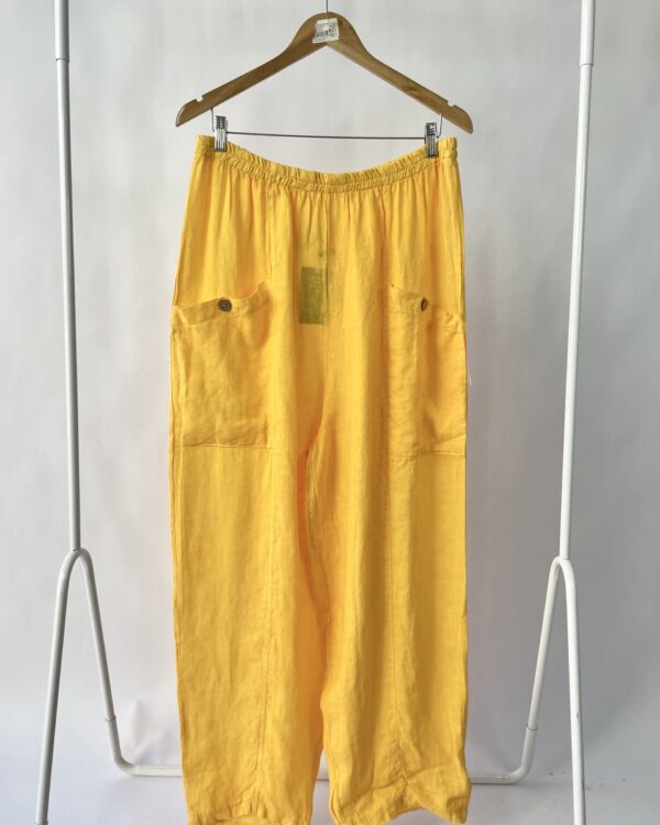 Calça linho amarela PURO LINHO - GG *nunca usada* - VENDIDO SISTEMA OTO