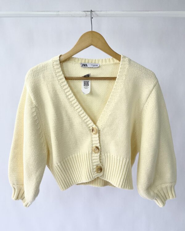 Casaco curto tricot bege ZARA - M - VENDIDO SISTEMA OTO