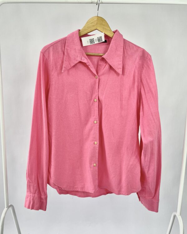 Camisa rosa linho EVA - 42 - VENDIDO SISTEMA OTO