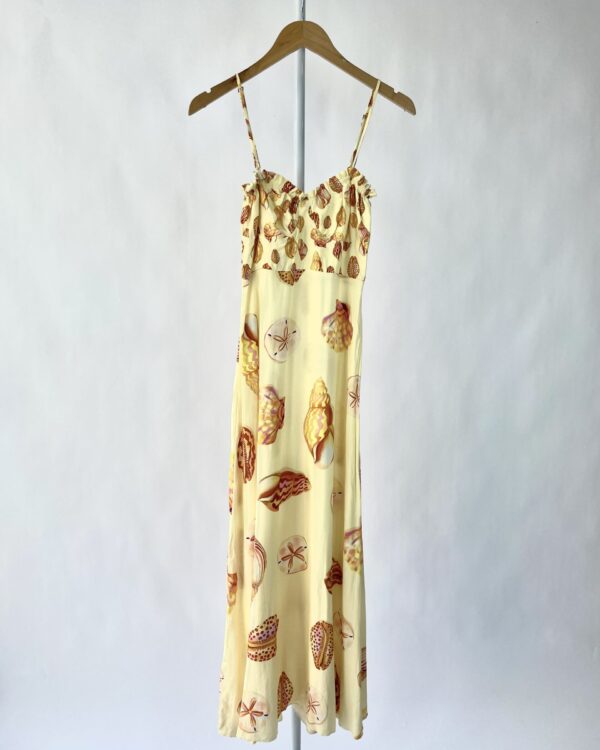 Vestido midi com lastex com estampa OH BOY - P - VENDIDO SISTEMA OTO