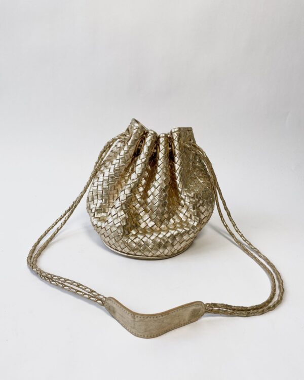 Bolsa dourado tramada ELIZA CONDE