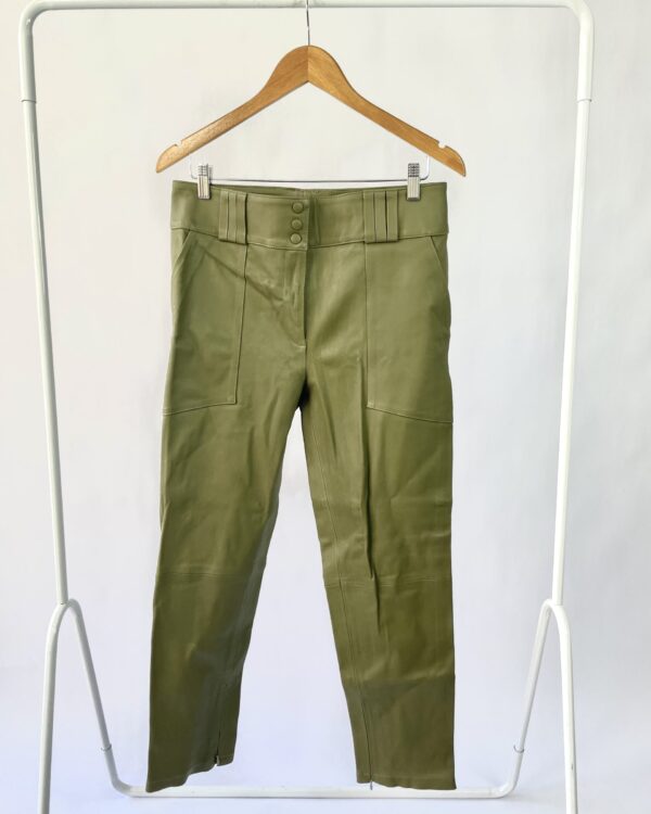 Calça couro verde musgo MIXED - 44 *nunca usada* - VENDIDO SISTEMA OTO