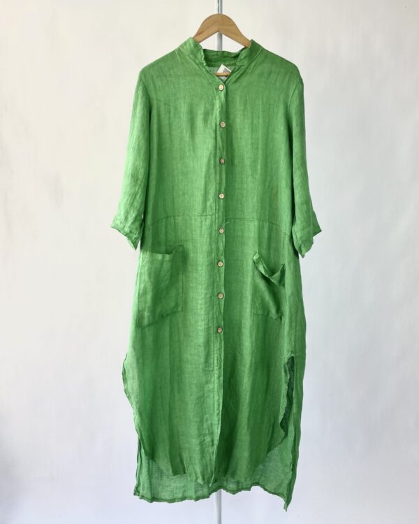 Chemise verde linho - M - VENDIDO SISTEMA OTO