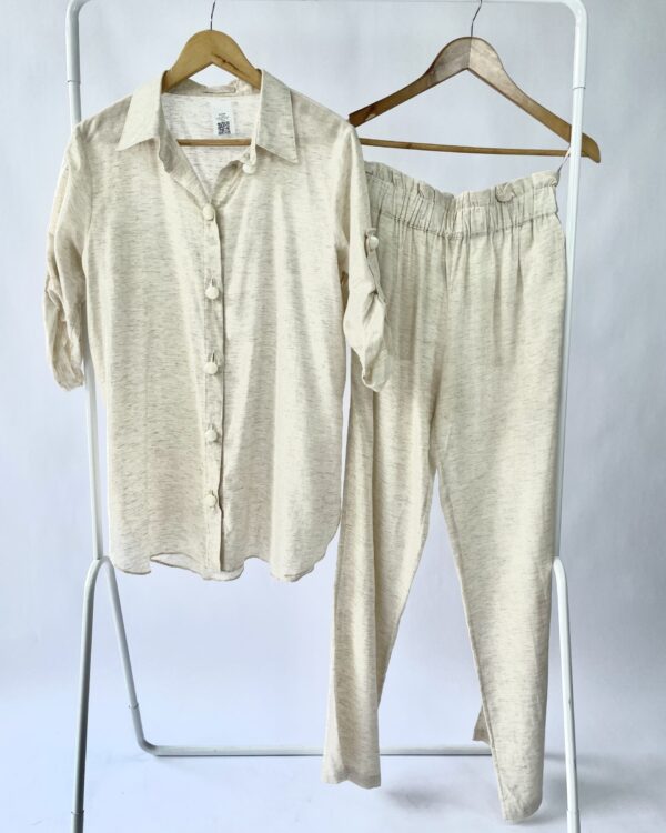 Calça mescla off white TRIYA - P - VENDIDO SISTEMA OTO