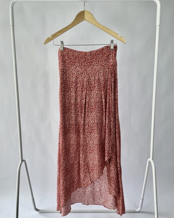 Saia longa estampada vermelha VIX - PP - VENDIDO SISTEMA OTO