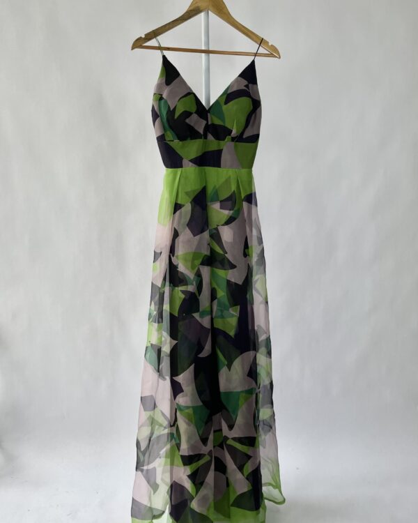 Vestido longo com estampa colorido AP 03 - P - VENDIDO SISTEMA OTO