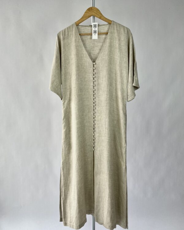 Vestido linho cru GAOLI - G - VENDIDO SISTEMA OTO