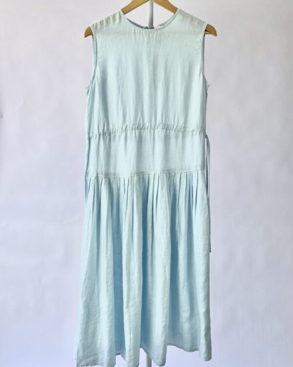 Vestido midi linho azul CAROL BASSI - M *nunca usada* - VENDIDO SISTEMA OTO