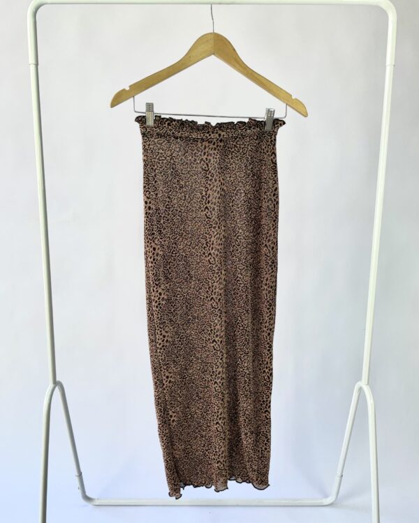 Saia midi preta de lurex dourado PURA - M - VENDIDO SIST OTO