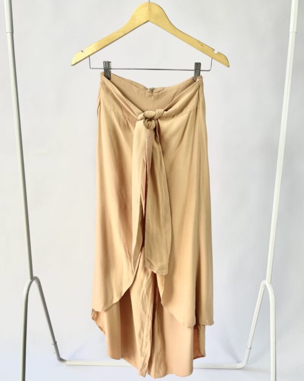 Calça cropped com sobreposição bege MARIA FILÓ - PP - VENDIDO SISTEMA OTO