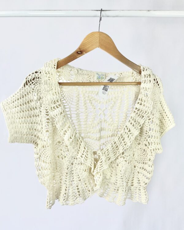Blusa cropped crochê off white MARIA FILÓ - G - VENDIDO SISTEMA OTO