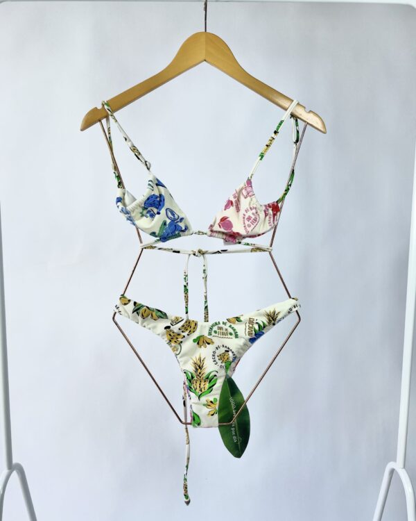 Biquíni branco estampado FARM - P *nunca usado*