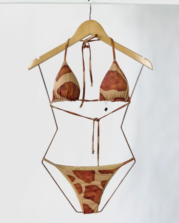 Biquini marrom estampado MARJU - P - VENDIDO SIST OTO