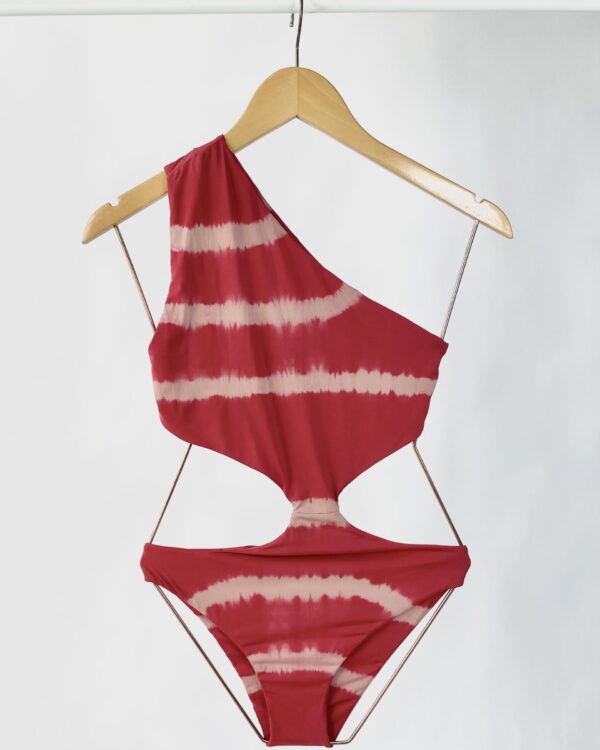 Maiô vermelho com estampa MARJU -P - VENDIDO SISTEMA OTO