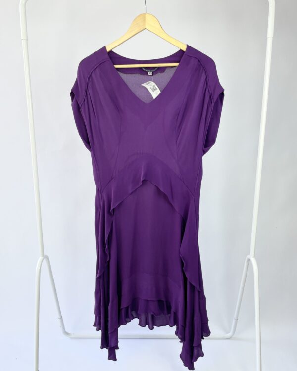 Vestido seda midi roxo MARIA HELENA LACERDA - M