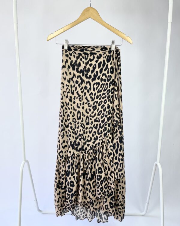 Saia midi transpassada estampa onça VIX - G - VENDIDO SIST OTO