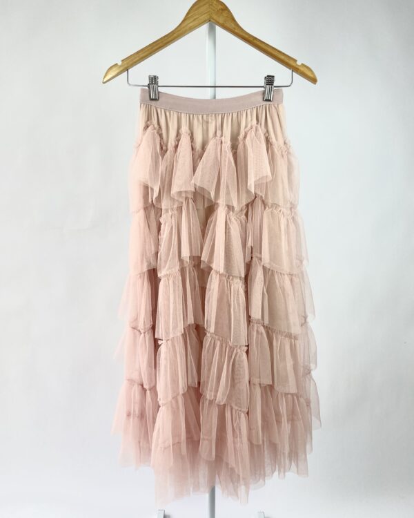 Saia tule rose camadas CURADORIA - U *NUNC USADA*