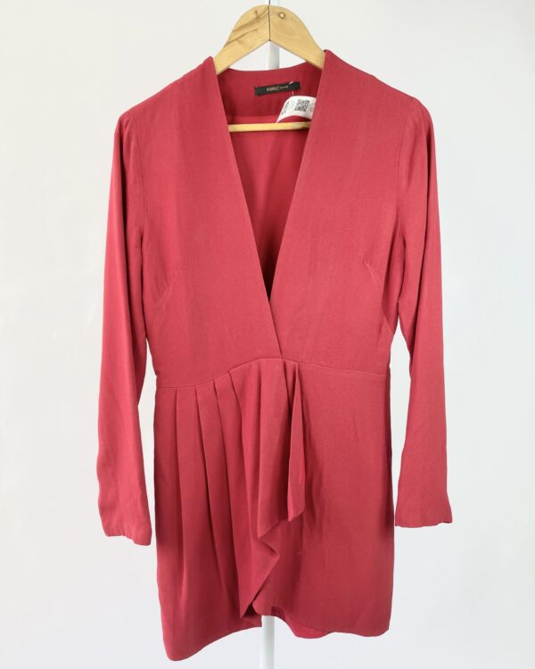 Vestido curto vermelho manga ANIMALE - 38 - VENDIDO SISTEMA OTO