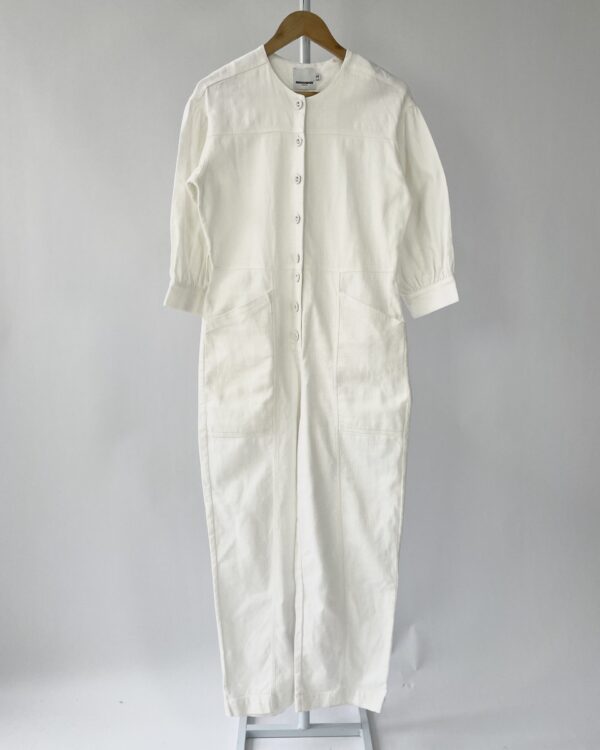 Macacão off white botões forrados NANAMINZE - PP - VENDIDO SISTEMA OTO