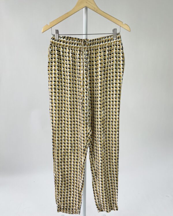 Calça estampa geométrica mostarda ANDREA MARQUES - 40 - VENDIDO SISTEMA OTO