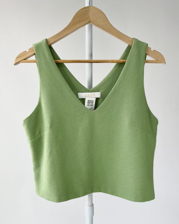 Blusa croped verde AHKA - P - VENDIDO SISTEMA OTO