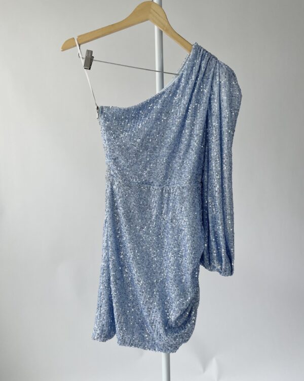 Vestido azul paetes curto ROCK LOLA - P *nunca usado* - VENDIDO SISTEMA OTO