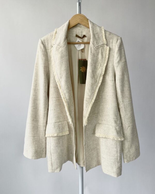 Blazer linho cru fios de lurex AGUA DE COCO - 38 *NUCA USADO* - VENDIDO SISTEMA OTO