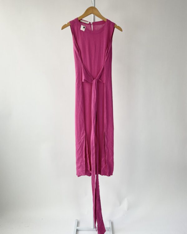 Vestido longo linho rosa LENNY NIEMEYER - PP - VENDIDO SISTEMA OTO