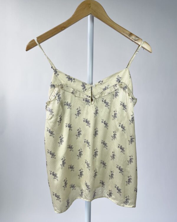 Regata seda alcinha amarela estampa floral ANIMALE - 38 - VENDIDO SISTEMA OTO