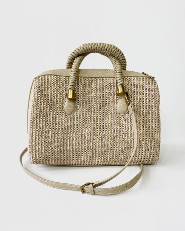 Bolsa bege tramado em palha SANTA LOLLA - VENDIDO SISTEMA OTO