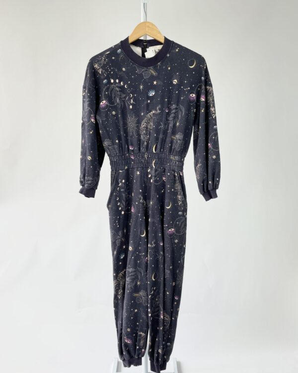 Macacão azul marinho estampado NK -M - VENDIDO SISTEMA OTO