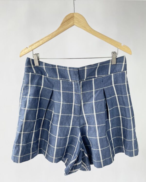 Short estampa xadrez azul A.BRAND - 42 - VENDIDO SIST OTO