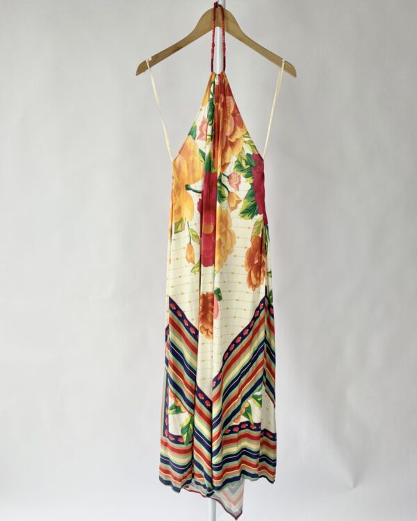 Vestido midi frente única estampado FARM - P *nunca usado* - VENDIDO SISTEMA OTO