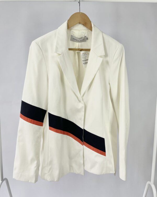 Blazer off white listras preta e laranja MARA MAC - 44 *nunca usado* - VENDIDO SISTEMA OTO